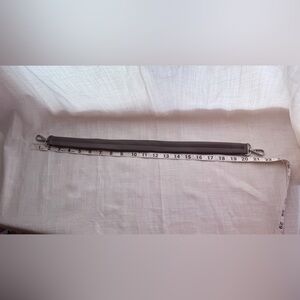 Gray leather shoulder strap brand new